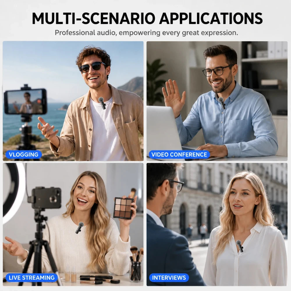 Wireless Lavalier Microphone for Content Creators