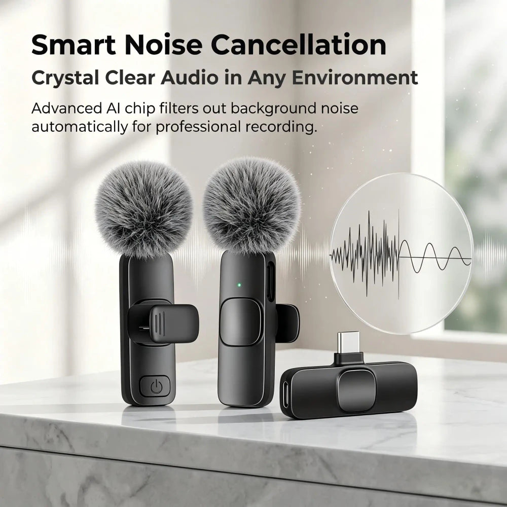Wireless Lavalier Microphone for Content Creators
